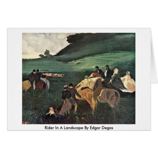 Rider in een landschap van Edgar Degas (Voorkant Horizontaal)