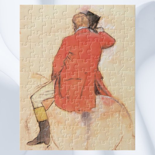 Rider in een rode munt door Edgar Degas Legpuzzel