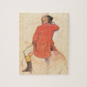 Rider in een rode munt door Edgar Degas Legpuzzel (Verticaal)