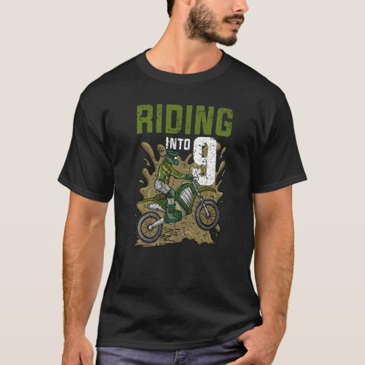 Rider Motocross Birthday, 9 oktober T-shirt (Voorkant)