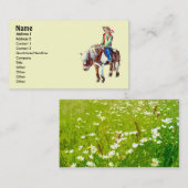 Rider op een pony visitekaartje (Voorkant / Achterkant)