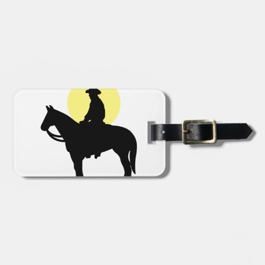 Rider Silhouette Bagagelabel (Voorkant horizontaal)