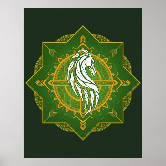Rider van Rohan Heraldic Colors Poster (Voorkant)