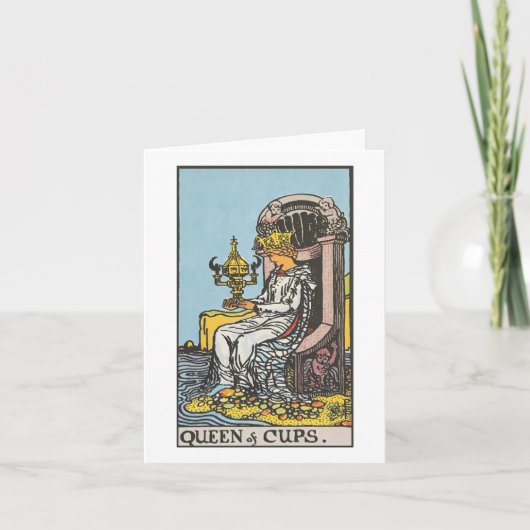 Rider Waite Smith tarot, koningin van bekertjes bl Kaart (Voorkant)