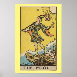 Rider Waite Smith Tarot over de dwaas Poster