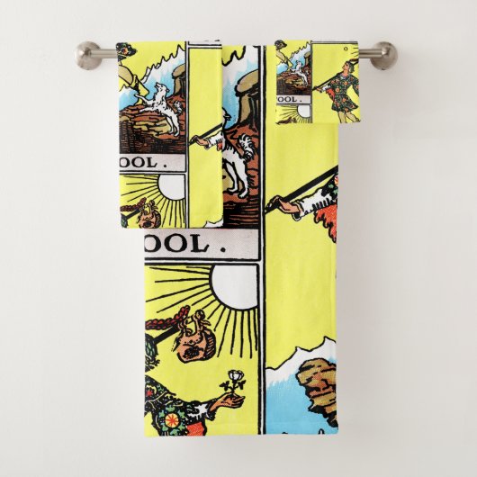 Rider Waite Tarot Major Arcana De Dwaas Bad Handdoek (Insitu)