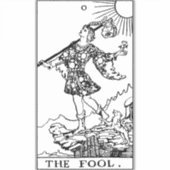 Rider Waite Tarot Major Arcana De Dwaas Sticker (Voorkant)