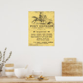 Riders gezocht 🌵 Pony Express USA  Western Poster (Keuken)