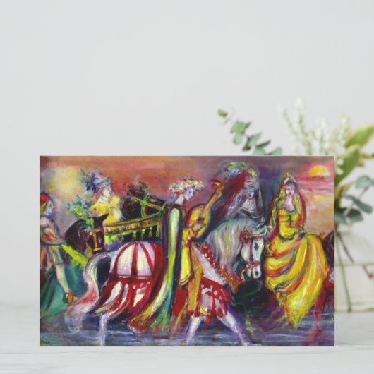 RIDERS IN DE NACHT Fantasy Briefpapier (Staand voorkant)