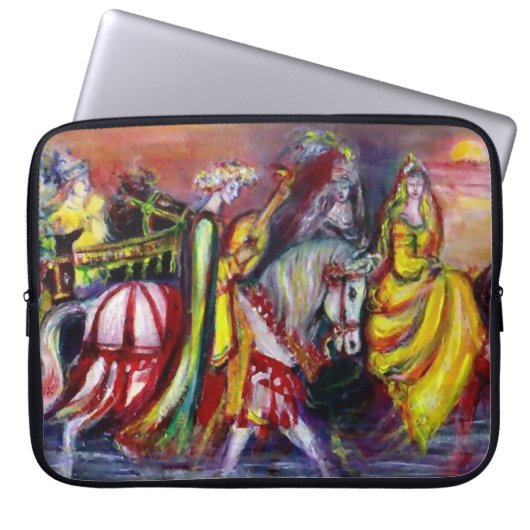 RIDERS IN DE NACHT Fantasy Laptop Sleeve (Voorkant)