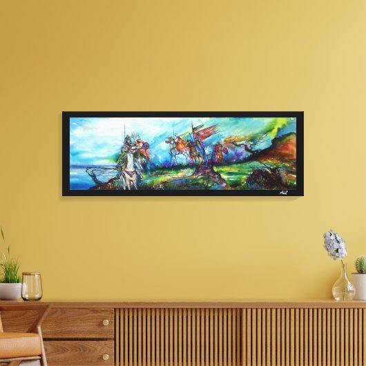 RIDERS IN DE STORM CANVAS AFDRUK (Insitu (Woonkamer))