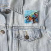 RIDERS IN DE STORM VIERKANTE BUTTON 5,1 CM (In situ)