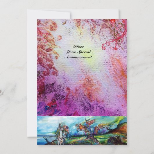 RIDERS IN HET STORM Knight Horseback Parchment Kaart (Achterkant)