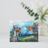 RIDERS IN HET STORM Medieval Knaws Blue Briefkaart (Staand voorkant)