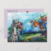 RIDERS IN HET STORM Medieval Knaws Blue Briefkaart (Voorkant / Achterkant)