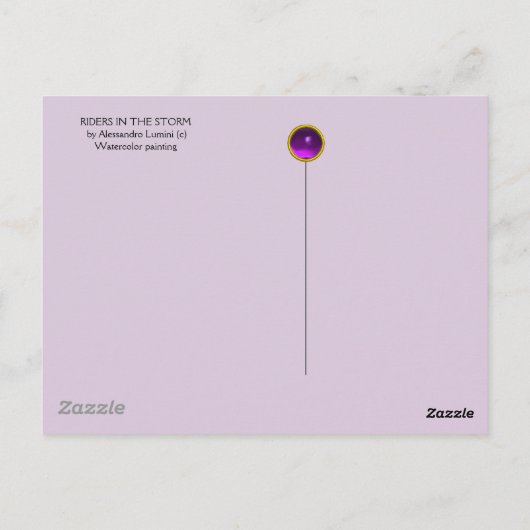 RIDERS IN HET STORM Medieval Knaws Blue Briefkaart (Achterkant)