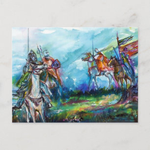 RIDERS IN HET STORM Medieval Knaws Blue Briefkaart