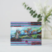 RIDERS IN HET STORM Medieval Knaws Blue Briefkaart (Staand voorkant)