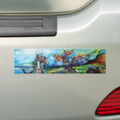 RIDERS IN HET STORM Medieval Knight Horseback Bumpersticker (Op auto)