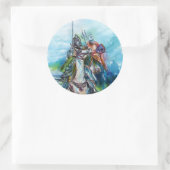 RIDERS IN HET STORM Medieval Knight Horseback Ronde Sticker (Tas)