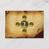 RIDERS IN HET STORM MONOGRAM-perkamentpaz Visitekaartje (Achterkant)