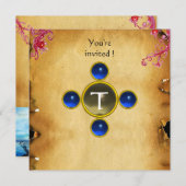 RIDERS IN HET STORM-monogram sapphire Kaart (Voorkant / Achterkant)