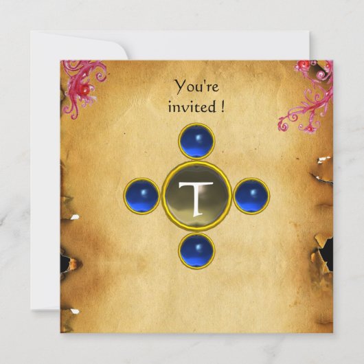 RIDERS IN HET STORM-monogram sapphire Kaart (Voorkant)