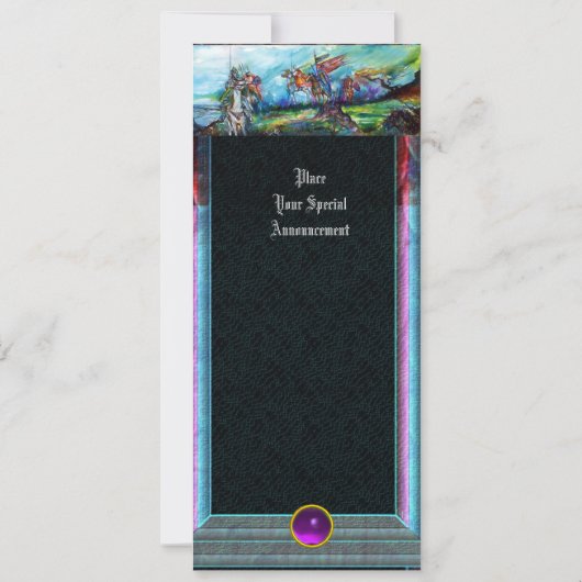 RIDERS IN STORM Knight Horseback Parchment Invite Kaart (Achterkant)