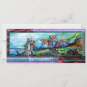 RIDERS IN STORM Knight Horseback Parchment Invite Kaart (Voorkant)