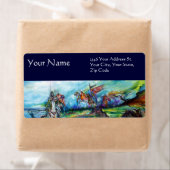 RIDERS IN STORM Medieval Knachten Horseback Blue Etiket (Insitu)