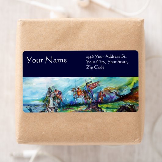 RIDERS IN STORM Medieval Knachten Horseback Blue Etiket (Insitu)