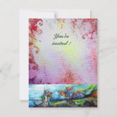 RIDERS IN STORM Medieval Knight Horseback Paars Kaart (Voorkant)