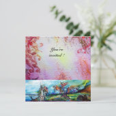 RIDERS IN STORM Medieval Knight Horseback Paars Kaart (Staand voorkant)