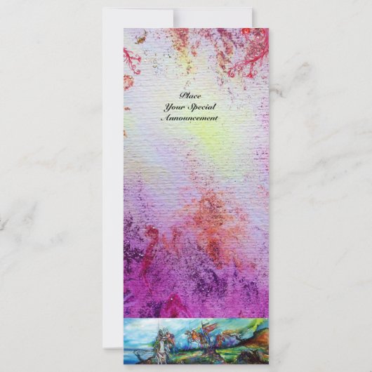 RIDERS IN STORM Medieval Knight Horseback Paars Kaart (Achterkant)