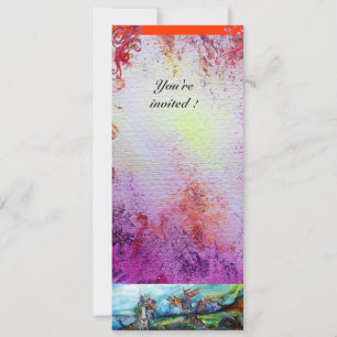 RIDERS IN STORM Medieval Knight Horseback Paars Kaart