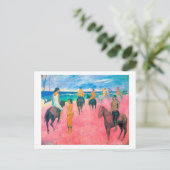 Riders op het strand, Gauguin Briefkaart (Staand voorkant)