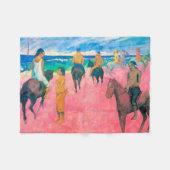 Riders op het strand, Gauguin Fleece Deken (Voorkant (Horizontaal))