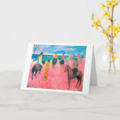 Riders op het strand, Gauguin Kaart (Gele Bloem)