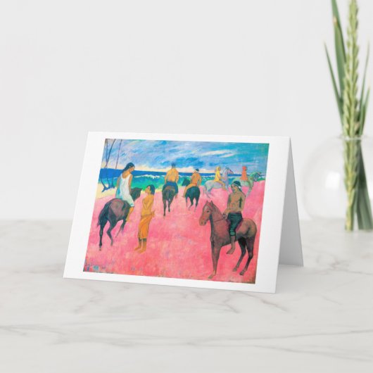 Riders op het strand, Gauguin Kaart (Voorkant)