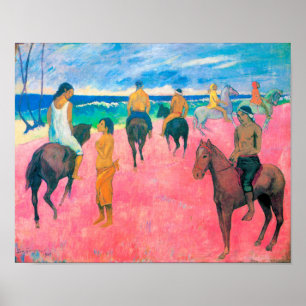 Riders op het strand, Gauguin Poster