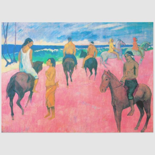 Riders op het strand, Gauguin Tissuepapier (Voorkant)