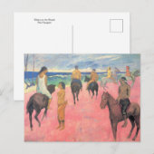 Riders op het strand van Paul Gauguin Briefkaart (Voorkant / Achterkant)