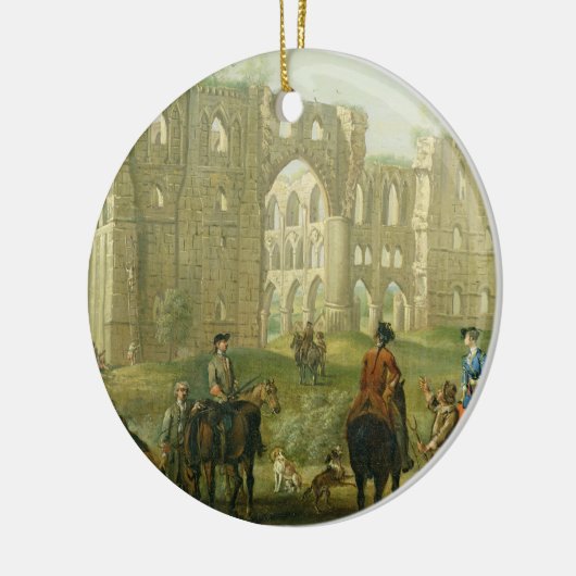 Riders Pausing the Ruins of Rievaulx Abbey, c.1 Keramisch Ornament (Links)
