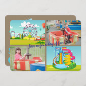 Rides and Soaker Photo Invitation Kaart (Voorkant / Achterkant)