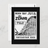 Rides at Pontchartrain Beach, Zephyr Briefkaart (Voorkant / Achterkant)