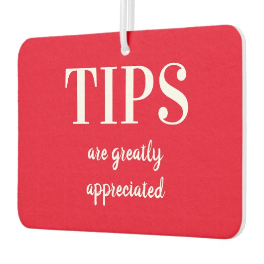 Rideshare-driver Rode harttips worden gewaardeerd Luchtverfrisser (Links)