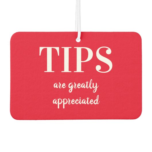 Rideshare-driver Rode harttips worden gewaardeerd Luchtverfrisser (Voorkant)