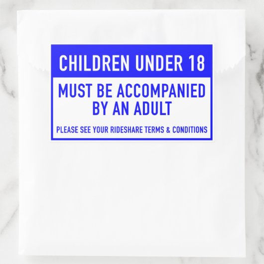 Rideshare Minor Window Sticker (Tas)