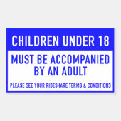 Rideshare Minor Window Sticker (Voorkant)