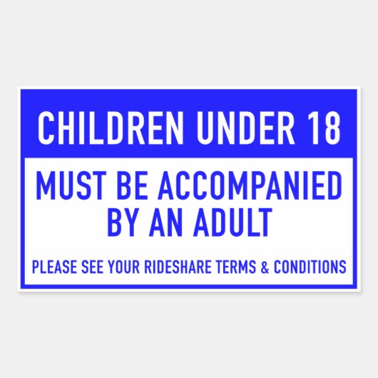 Rideshare Minor Window Sticker (Voorkant)